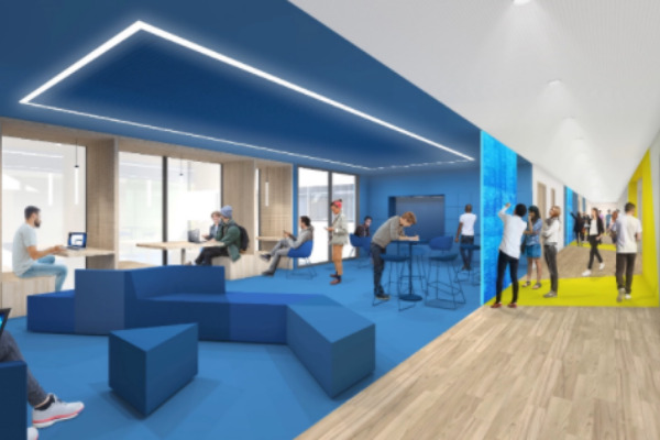 maquette d'un espace de respiration du lycée Docteur Charles Mérieux