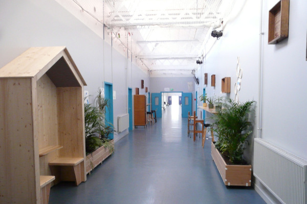 couloir de sciences du projet Imaginons le lycée de demain de la Martinière Diderot