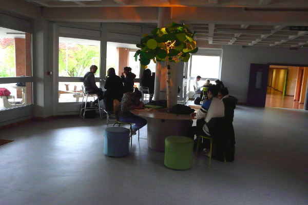 arbre à son de l'atrium du projet Imaginons le lycée de demain de la Martinière Duchère