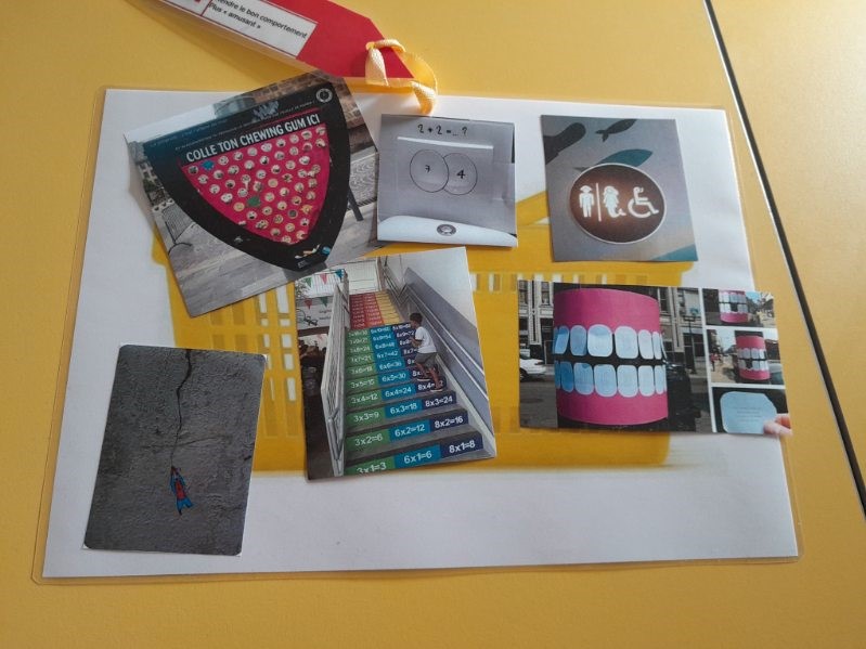 Patchwork de nudge découpés dans des magazines